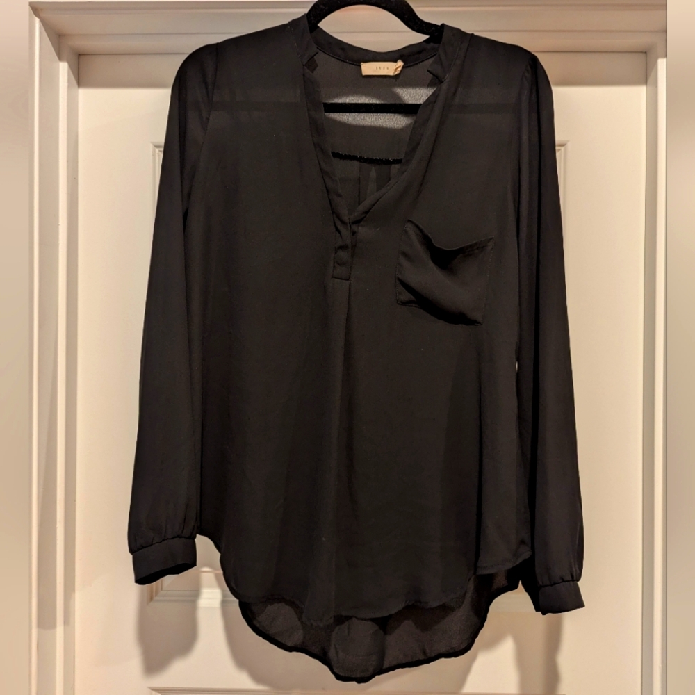 Lush Black Blouse